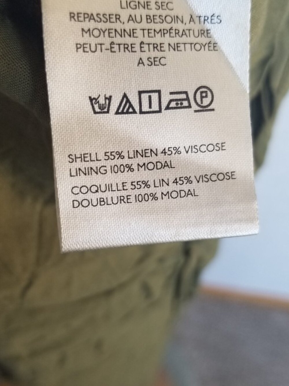 Anthropologie Somerset Linen Maxi Dress Olive Green Large - Picture 7 of 7